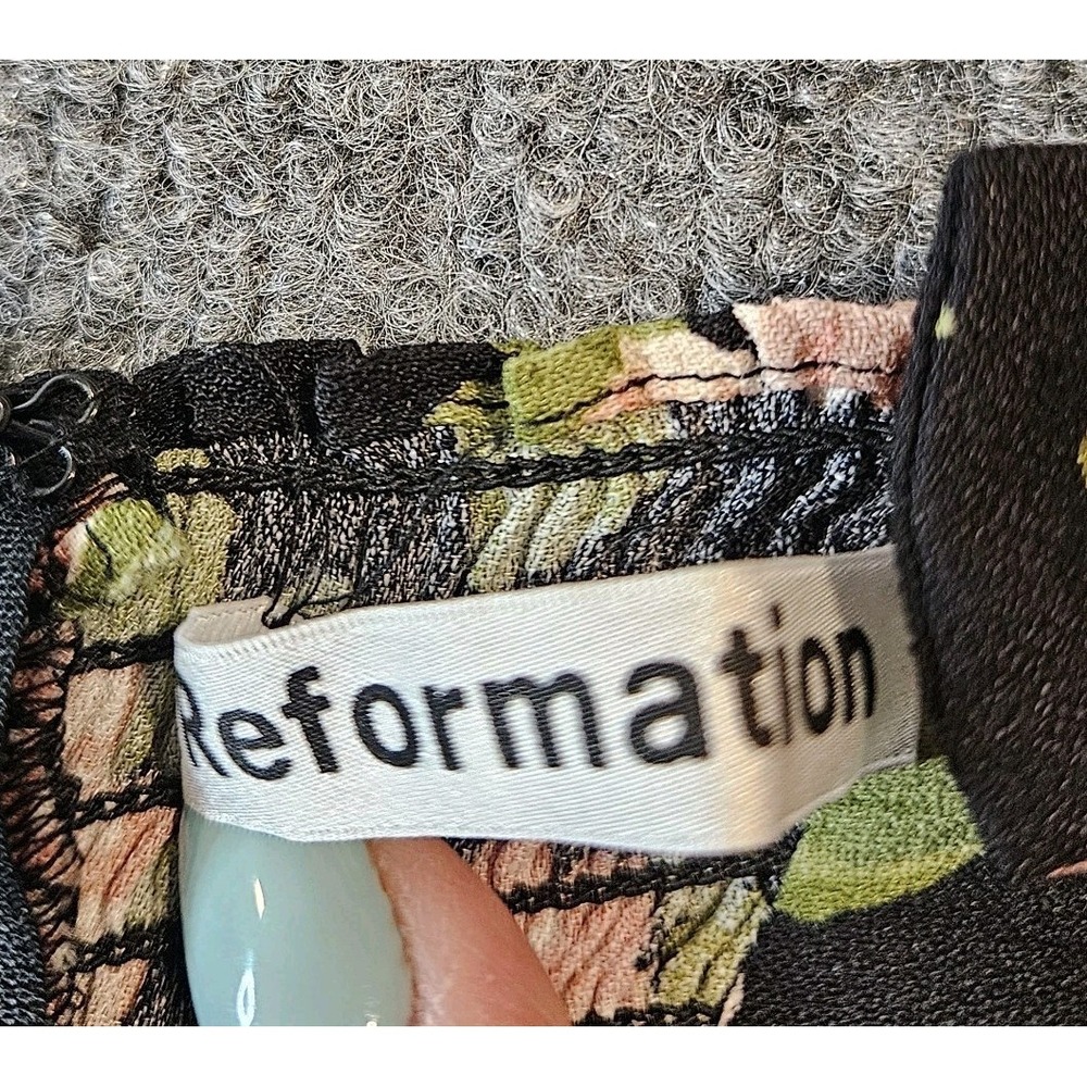 Reformation Saltillo Midi Dress‎ Size 0 Rosalia Rose Pink Floral Cottagecore - Picture 6 of 10